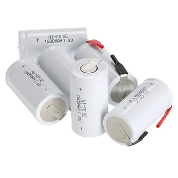 2-20pc Izvijač Električni Vrtalnik Sub C Battries 1,2 V 1800mAh NiCd SC Baterije za ponovno Polnjenje, s priveskom za Akumulator Moči Banke