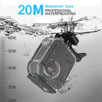 20m globine HD 9H podvodno ohišje lupino, zaslon na dotik, vodotesno ohišje za GoPro Max fotoaparat potapljanje, vodni športi, Pribor
