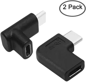90 Stopinj USB C 3.1 Tip C Moški-Ženski Adapter,Pravico in Levo in Navzgor & Navzdol pod Kotom Podpora Podatkov,Polnjenje,Video,HDMI Hub