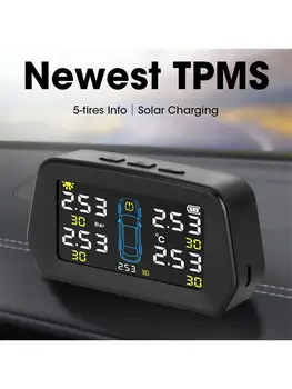 Alarm Senzor Tlaka v Pnevmatikah Zanesljivo Trajnega Sistema Spremljanja Sončne Energije Auto Varnost Pnevmatike za Nadzor Tlaka TPMS Za 5 Pnevmatike H