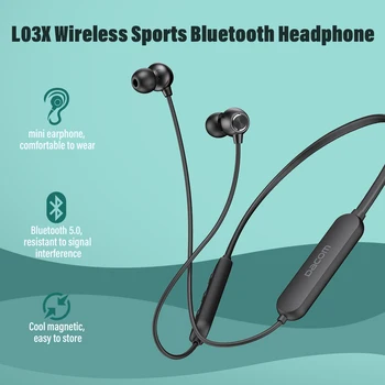 DACOM L03X Neckband Šport Bluetooth Slušalke Brezžične Mini Stereo Slušalke Bulit v Mic Prostoročno, Slušalke za iPhone, Samsung