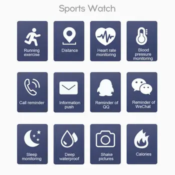 Pametna Zapestnica Watch Bluetooth 4.2 Pametno Gledati Srčnega Utripa & Kisika Krvni Tlak Šport Fitnes Tracker Digital Ura Moški Ženske