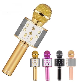 WS858 Bluetooth Brezžični Mikrofon Karaoke Zvočnik KTV Predvajalnik Glasbe, Petje Diktafon Ročni Mikrofon Mic
