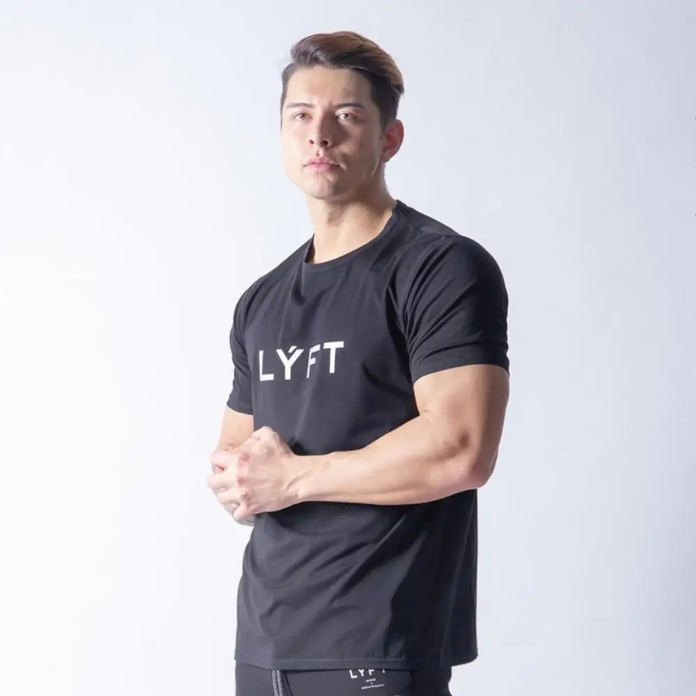 Moški fitnes T-shirt majica moški tekaški trening usposabljanje tee fitnes oblačila bodybuilding majica T-shirt kratek rokav