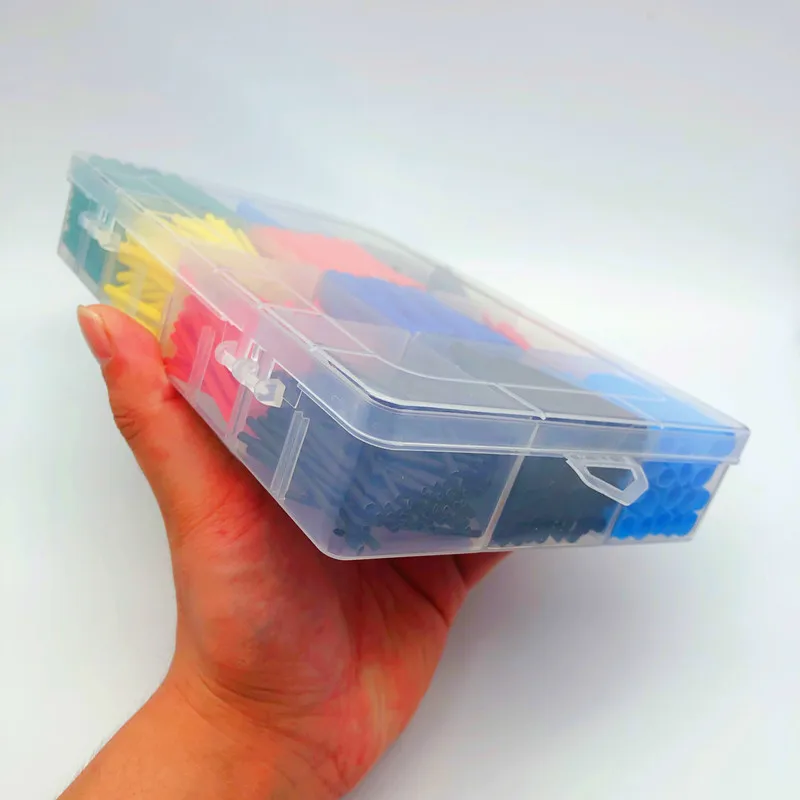 560ps barva boxed toplote shrinktubing 2:1 elektronskega DIY kit, izolirana polyolefin oplaščenih skrči cevi, kablov in kablov, cevi